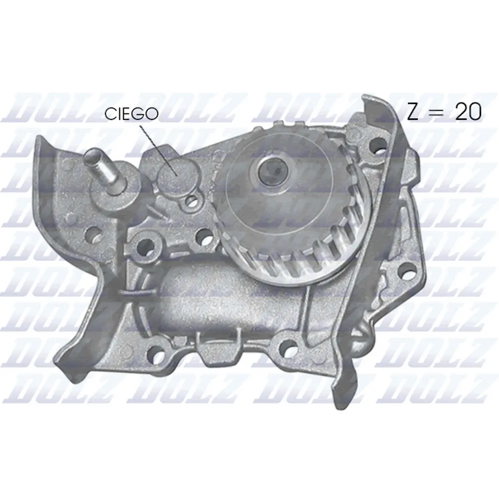 Помпа, водяной насос RENAULT Clio I/II/Megane I/Kangoo I all 1.4L 91-> DOLZ R-214