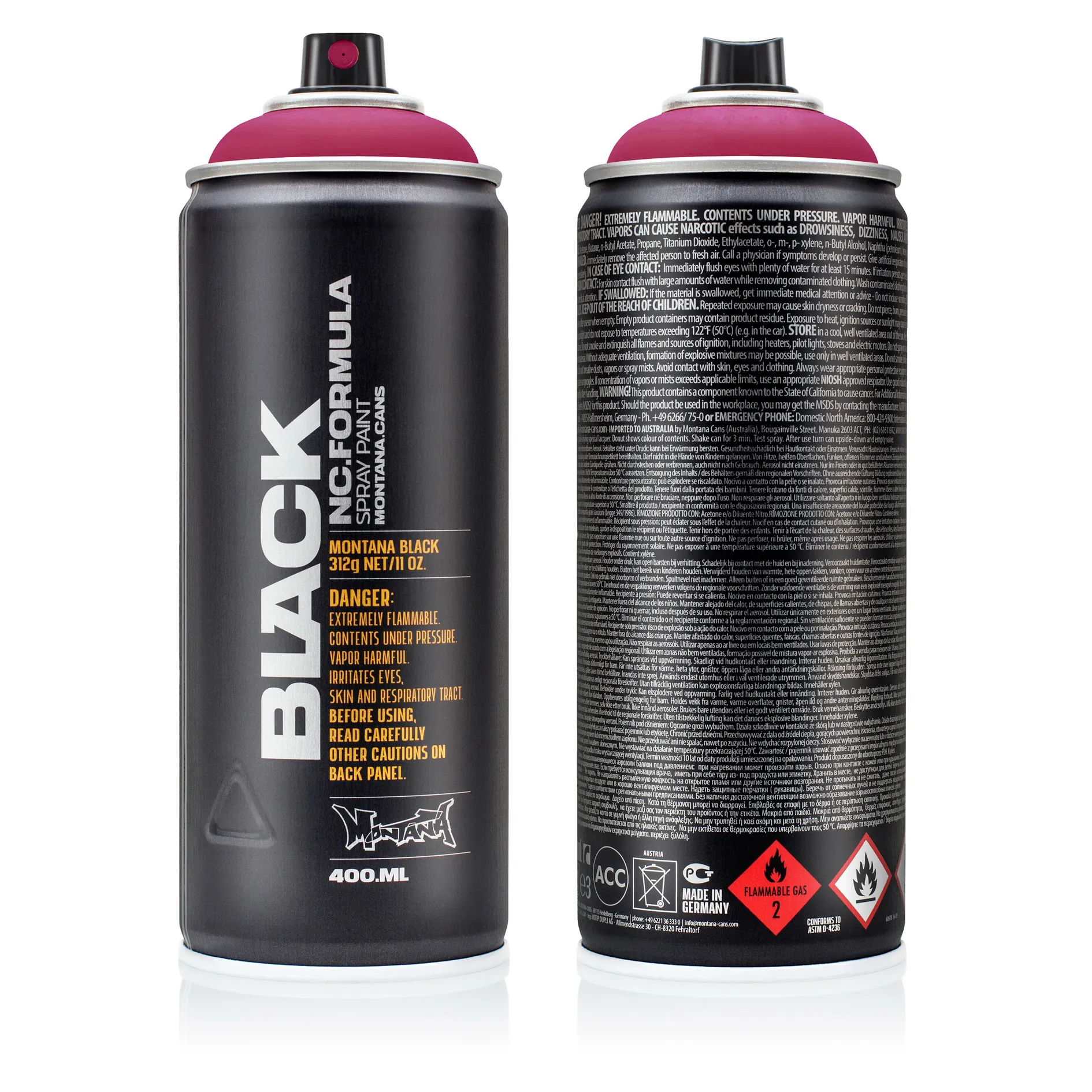 Краска BLACK панк розовый MONTANA CANS 3145 BLK