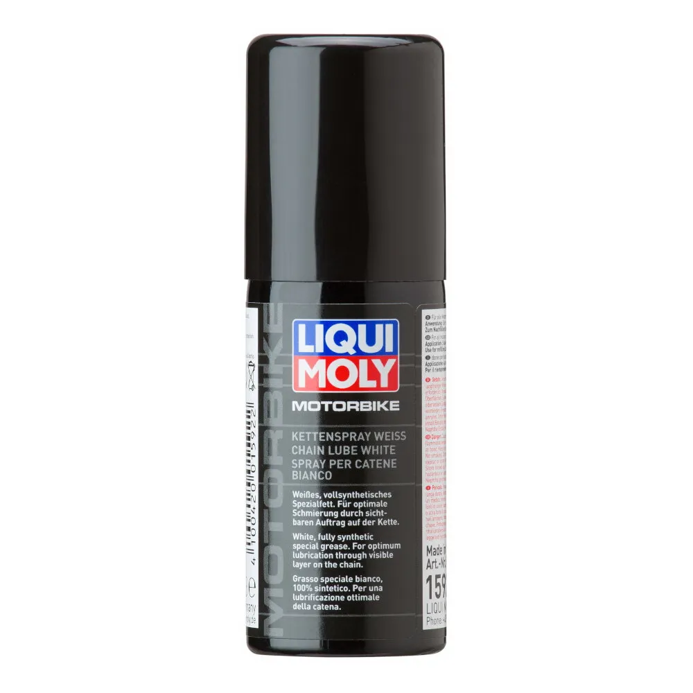 Белая цепная смазка д/мотоц. Motorbike Kettenspray weiss (0,05л) LIQUI MOLY 1592