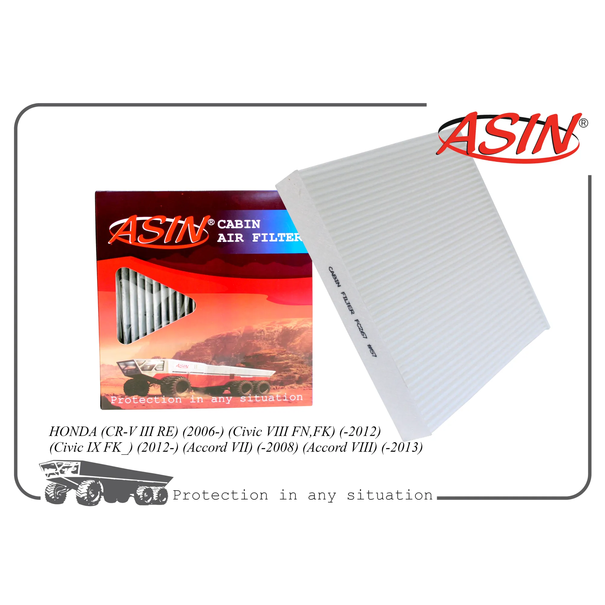 Фильтр салонный 80292-SDC-A01/ASIN.FC267 ASIN ASIN ASINFC267