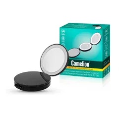 Зеркало тройное с LED подсветкой, 1х/5х/7х, 4хCR2032 M216-DL черный Camelion M216-DL C02