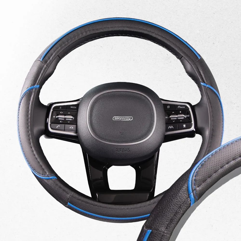 Оплетка Combo-5 M Черно/синяя экокожа, SKYWAY SKYWAY S01102334