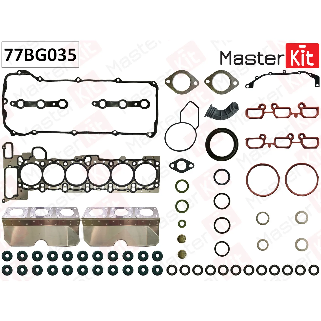 Верхний комплект прокладок с прокладкой ГБЦ BMW E39,E46,X5,Z3 2.2-3.0i M54 00- MASTERKIT 77BG035