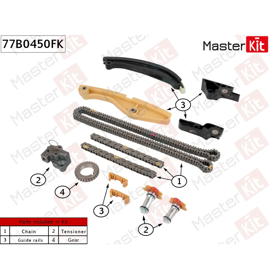 Комплект цепи ГРМ FORD EXPLORER (TWJ) 2013 - 2017 T35PDED MASTERKIT 77B0450FK