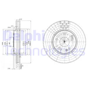 Диск тормозной передний MB W203/W210/C208 /VENT D=300MM DELPHI BG3396