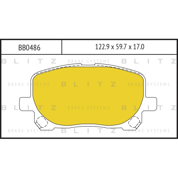 Колодки тормозные дисковые передние TOYOTA Avensis Verso 01-> BLITZ BB0486