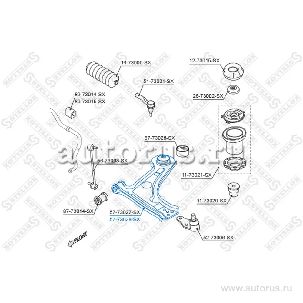 Рычаг п. Daewoo Lacetti 04 (5773027_SX) STELLOX 5773028_SX