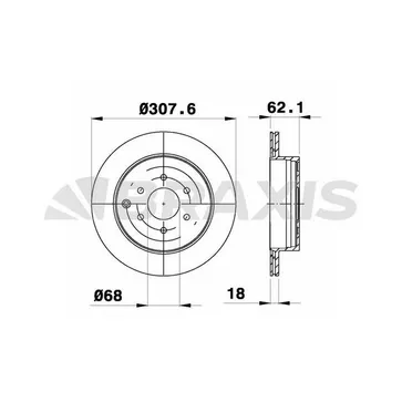 Диск тормозной BRAXIS AE0592