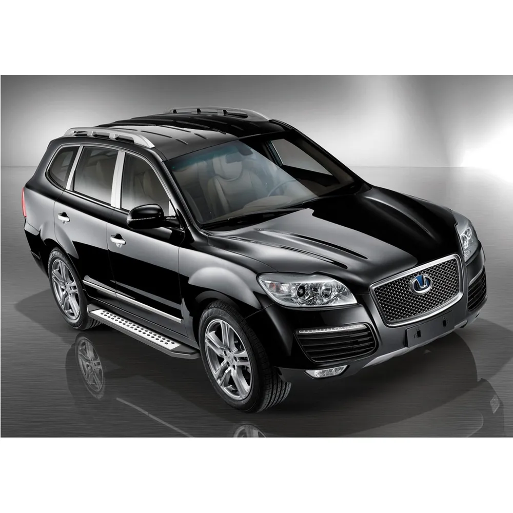 Порог алюминиевый Bmw-Style овалы Hawtai Boliger Серебристый, черный Rival B173AL.2901.1
