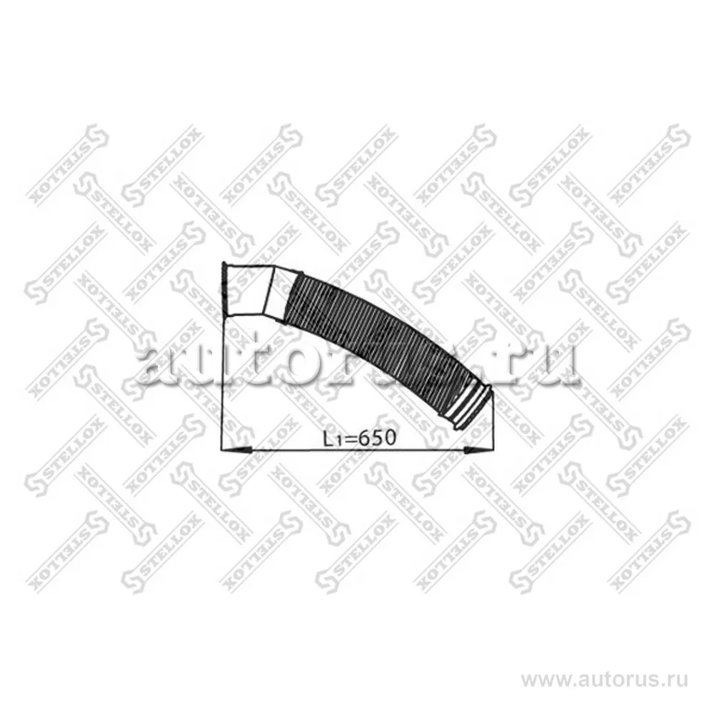 Труба глушителя выхлопная перед. L 650mm DAF CF85/XF105/XF95 STELLOX 82-03801-SX