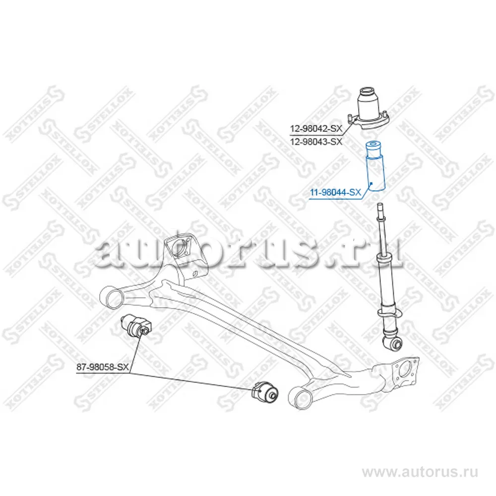 Отбойник-пыльник амортизатора заднего Toyota Corolla CDE120/ZZ12# STELLOX 11-98044-SX