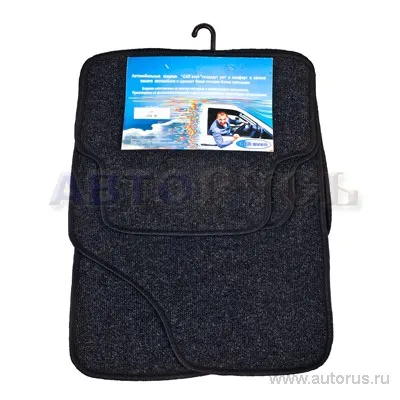 Коврики в салон текстиль CARavan ВАЗ 2108-09 черный комплект VSK 00-00065860