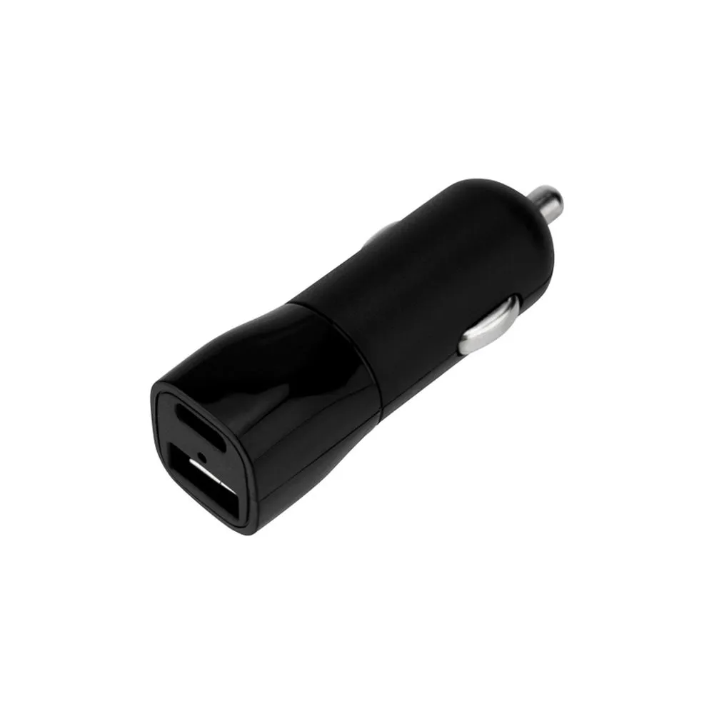 Зарядное устройство в прикуриватель USBxType-C, 18W, с Quick charge, черное REXANT 16-0292