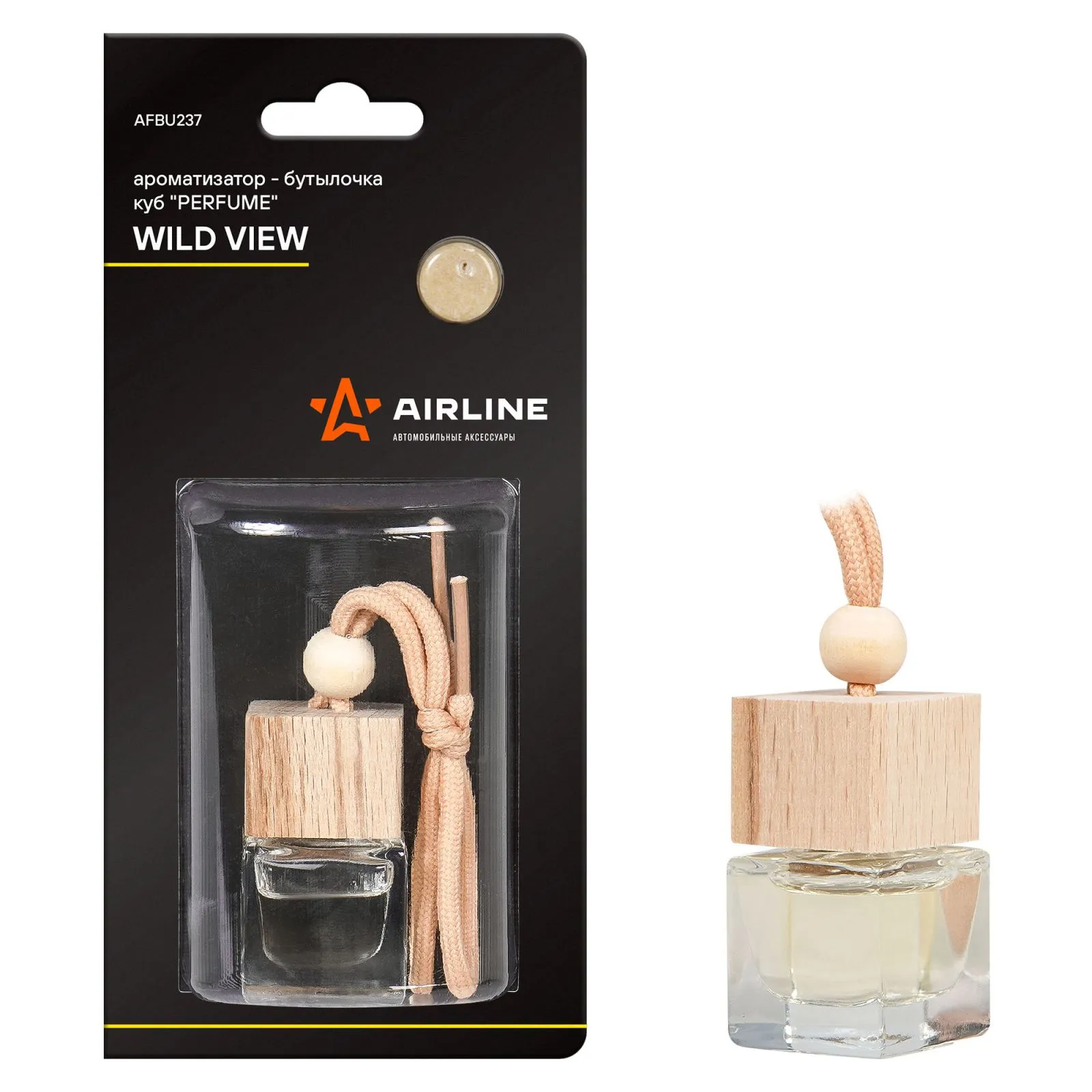 Ароматизатор-бутылочка куб Perfume  WILD VIEW AIRLINE AFBU237