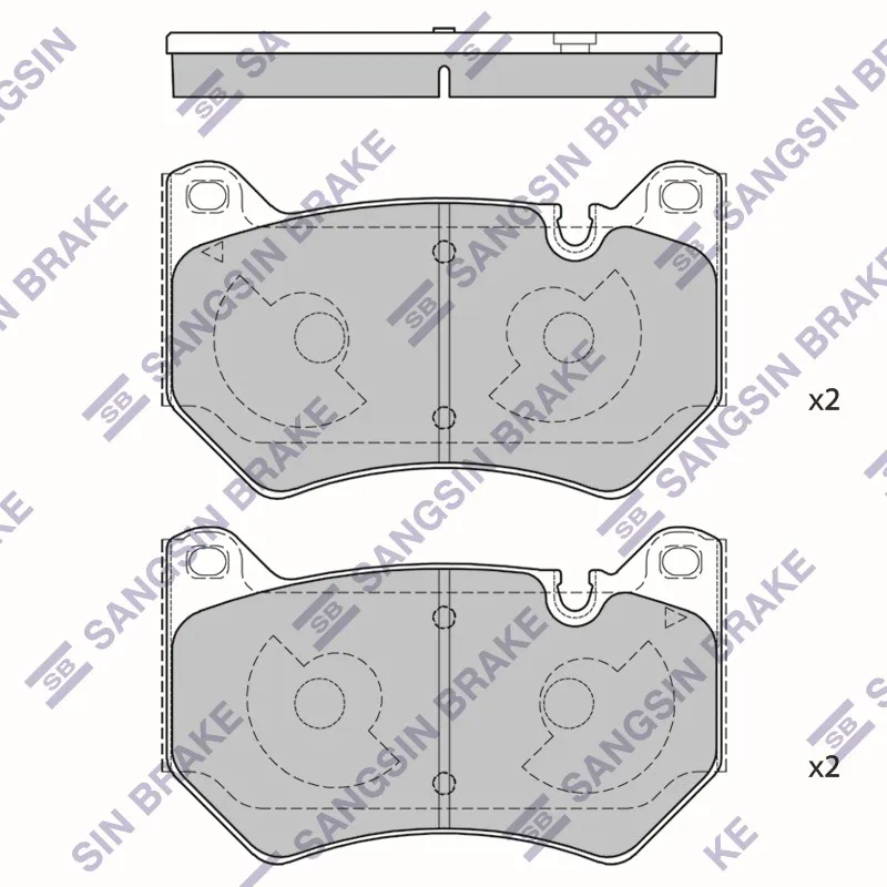 Колодки тормозные AUDI Q5 II 16- AUDI(FAW) Q5L II 18- перед. SANGSIN BRAKE SP4534