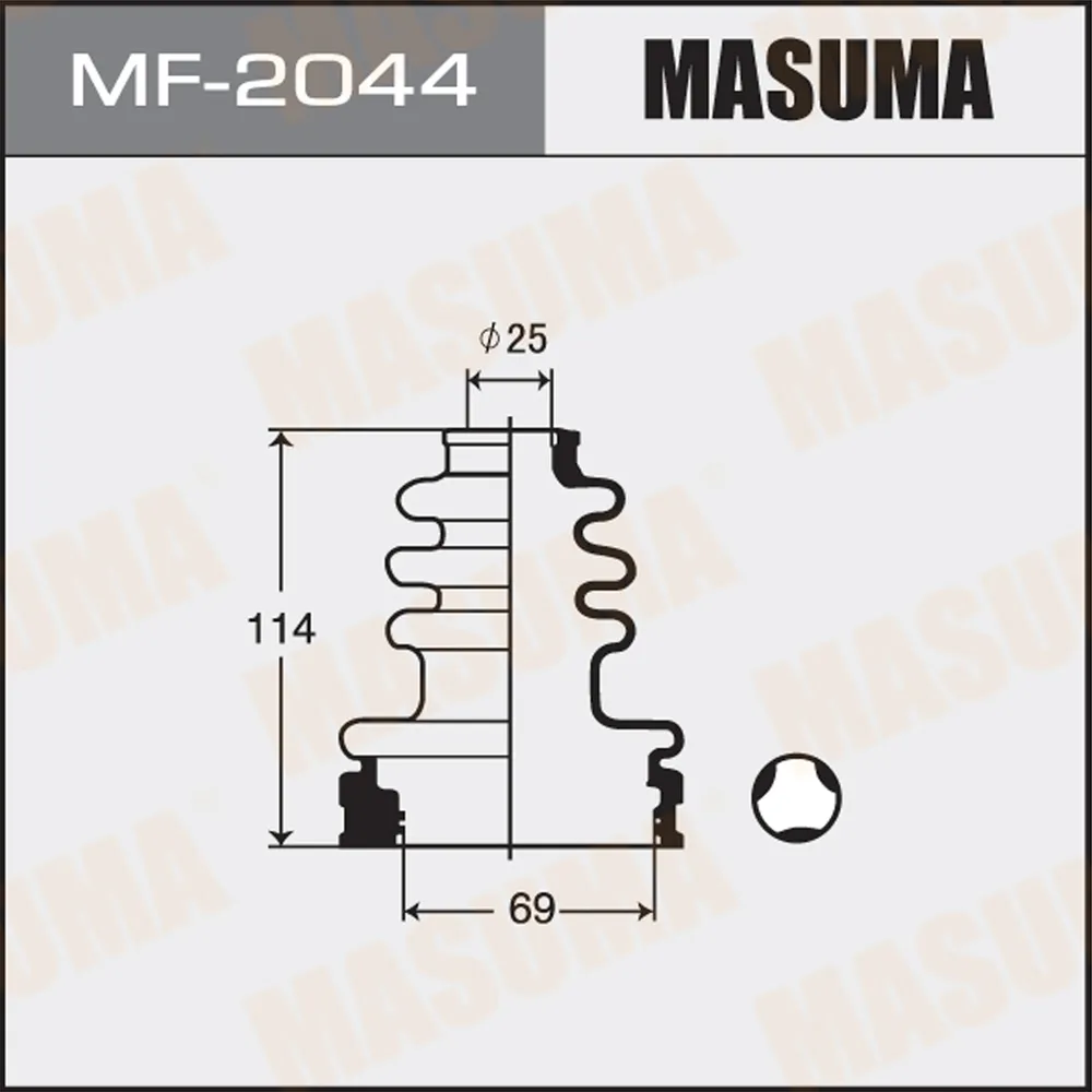 Пыльник внутреннего ШРУСа MASUMA MF2044