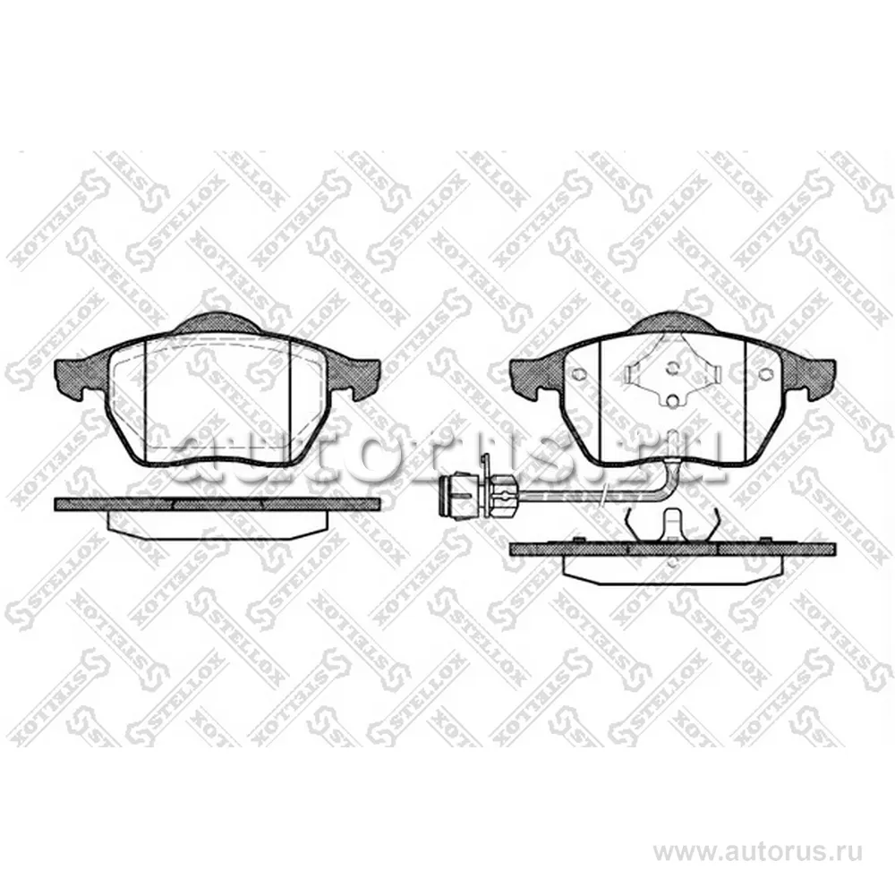 Колодки дисковые п. с антискрип. пластинами Audi 100 91-94/A4 95-0 STELLOX 401 002B-SX