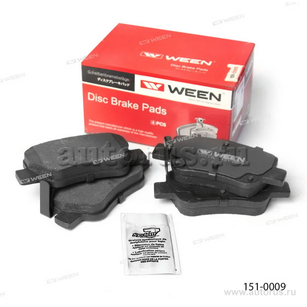 Тормозные колодки дисковые задние TOYOTA Avensis WEEN 151-0009