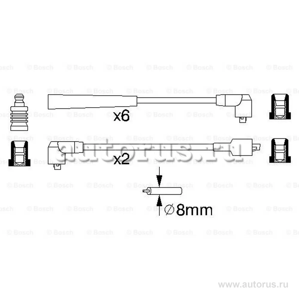 Комплект проводов зажигания FORD BOSCH 0 986 356 858