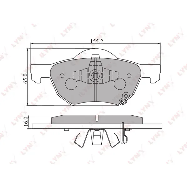 Колодки тормозные LYNXauto BD-3413