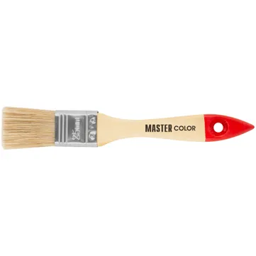 Кисть флейцевая, натур. щетина, 55% топс, лакиров.ручка, ширина 25 мм MASTER COLOR 30-0011