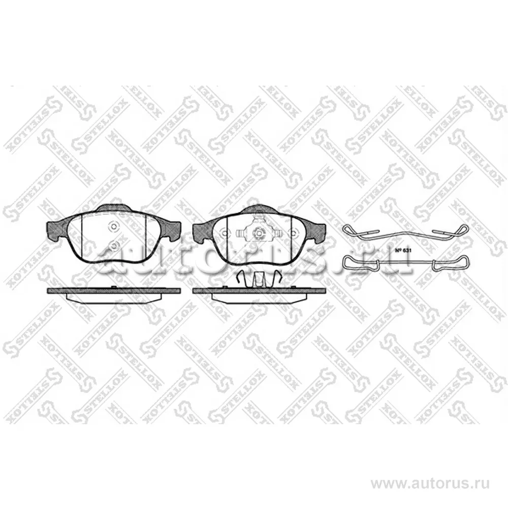 Колодки дисковые п. с антискр. пл. Renault Espace/Laguna 2.0/3.0/3 STELLOX 854 000B-SX
