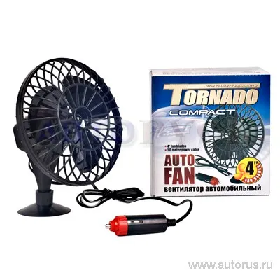 Вентилятор автомобильный 4 10,16 см 12В TORNADO CA561 COMPACT