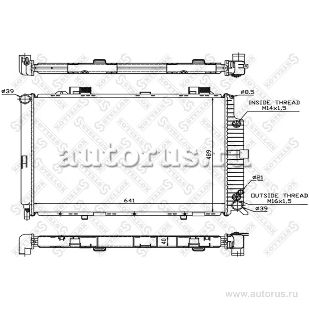 Радиатор системы охлаждения MB W210 4.2-5.0/3.0D 95> STELLOX 10-25092-SX