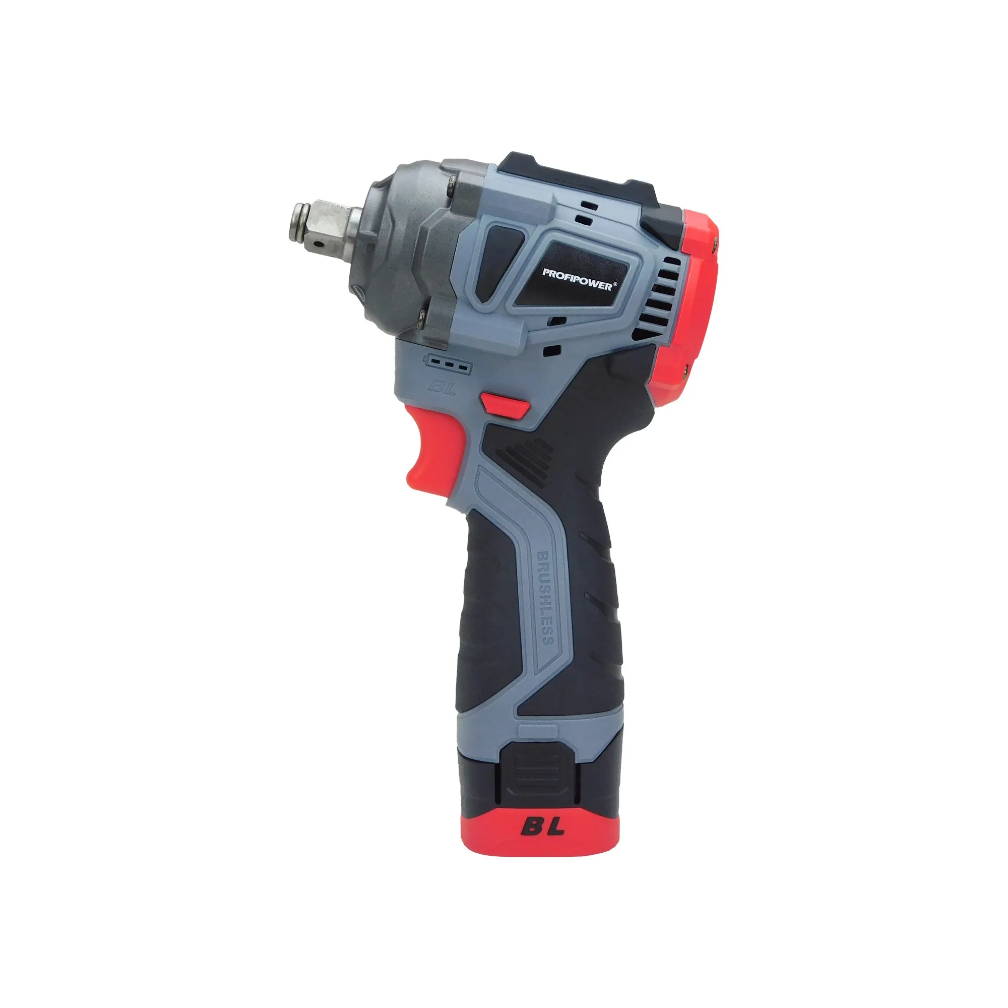 Аккумуляторный бесщеточный ударный гайковерт PROFIPOWER BL-163 (16В, 260Нм, Li-ion 2шт, 2.0Ач, ударные головки 17,19,21, З/У,в кейсе)