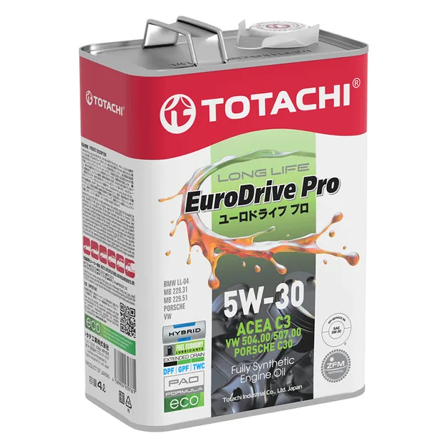 Масло моторное TOTACHI EURODRIVE PRO LL 5W-30 синтетическое 4 л E7804