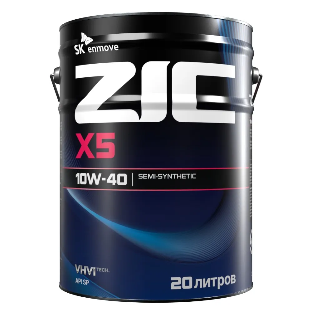 Масло моторное ZIC X5 10W-40 полусинтетическое 20 л 192622