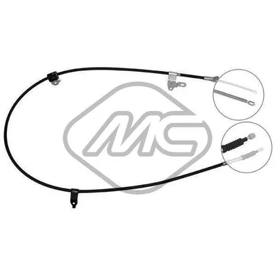 Трос ручника TOY COROLLA ALL (ZZE120-12) DX-RH Metalcaucho 83500