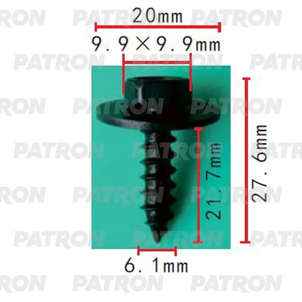 Саморез Применяемость: Саморез 6.1x27.6 универсальный PATRON P37-2149