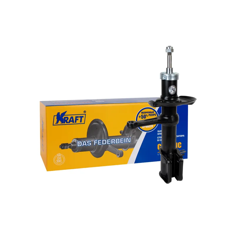 Амортизатор передний (стойка правая в сборе) ВАЗ 2190 разборная (масляная) OBERKRAFT KRAFT KT073541