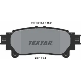 Колодки тормозные задние TEXTAR 2491801