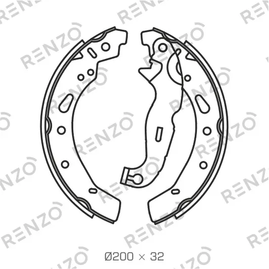 Колодки барабанные RENZO RZ032