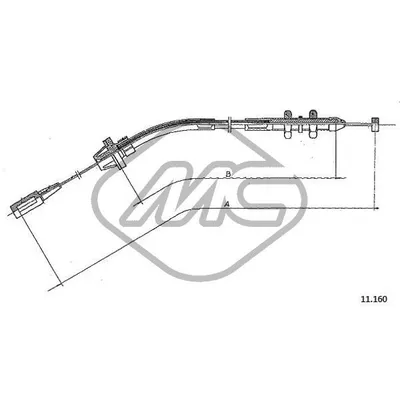 Трос газа 316 - 318 - 320 4 CYL Metalcaucho 80671