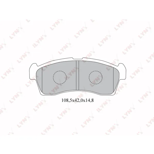 Колодки тормозные передние LYNXauto BD-7309