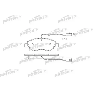 Колодки тормозные дисковые передн FIAT: BRAVO 07-, STILO 01-, STILO Multi Wag PATRON PBP1468