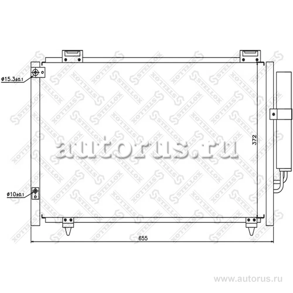 Радиатор конд. Toyota Corolla all 02 STELLOX 1045153_SX