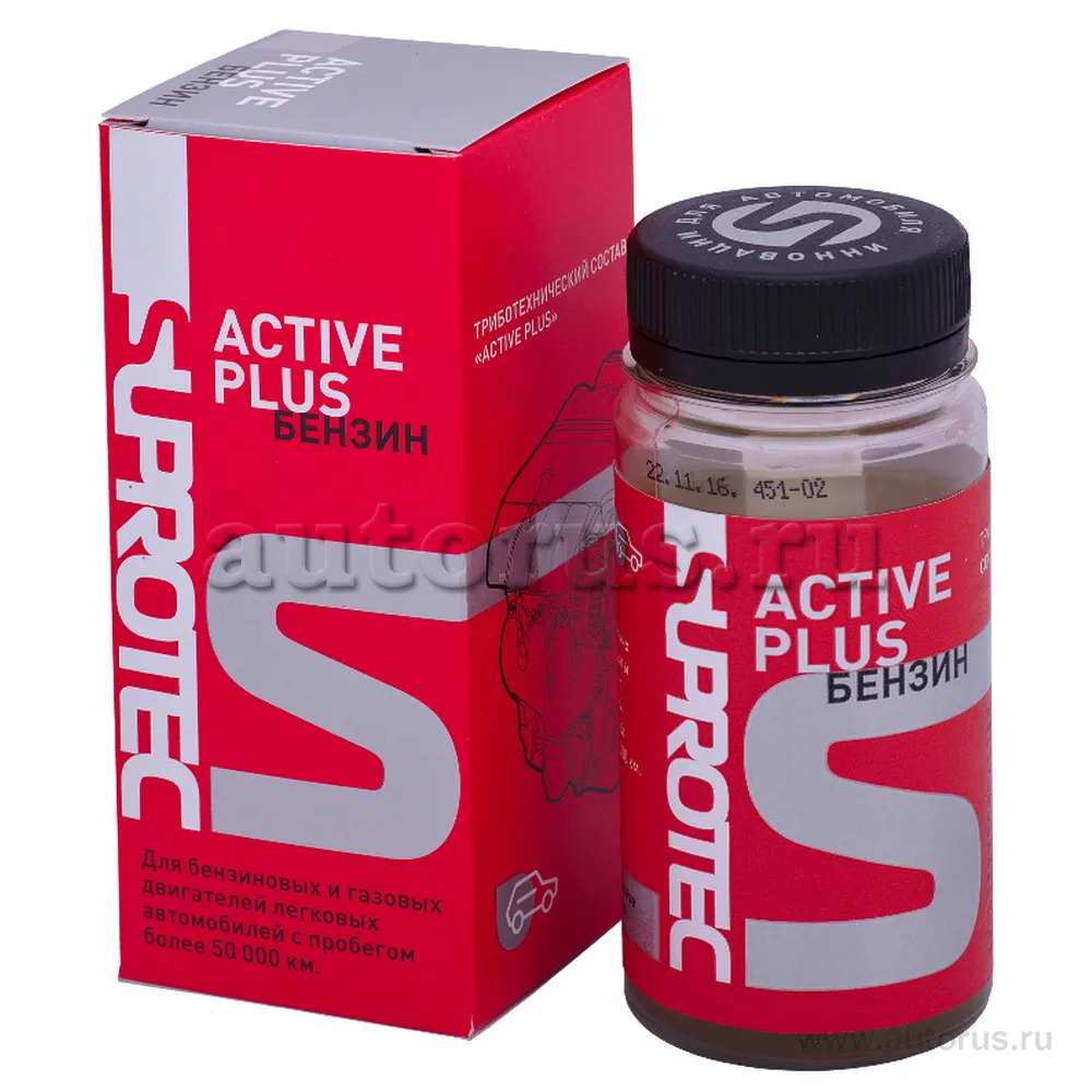 Триботехнический Состав Супротек Active Plus (Актив Плюс Бензин) В Масло Двигателя Автомобиля, 90 мл.