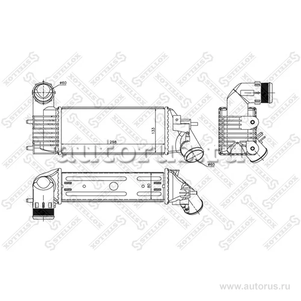 Интеркулер Peugeot 607 2.2HDi/406 STELLOX 1040119_SX
