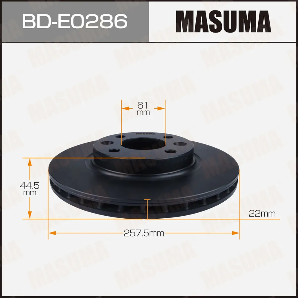 Диск тормозной RENAULT CLIO IV -16 перед. MASUMA BDE0286