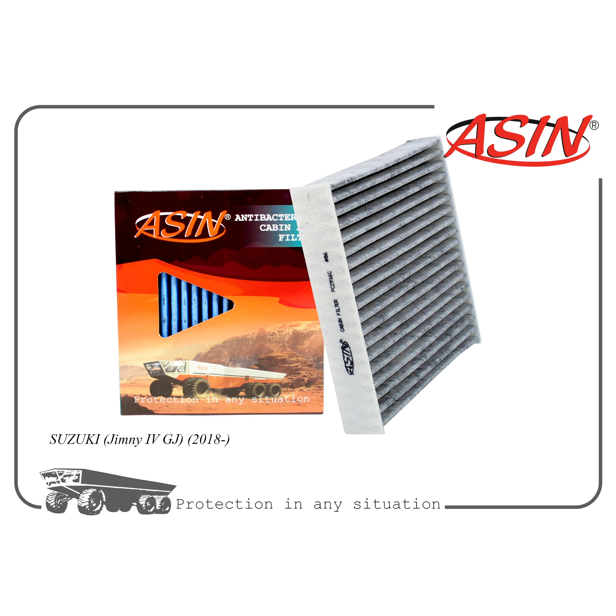 Фильтр салонный 95860-74P00/ASIN.FC2916C (угольный) ASIN ASINFC2916C