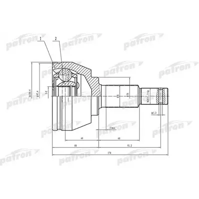 ШРУС наружный 32x56x27 NISSAN MURANO Z51 07- PATRON pcv1537
