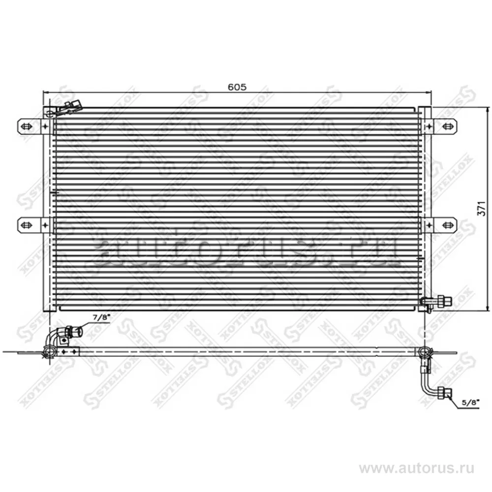 Радиатор кондиционера Seat Cordoba, VW STELLOX 1045215_SX
