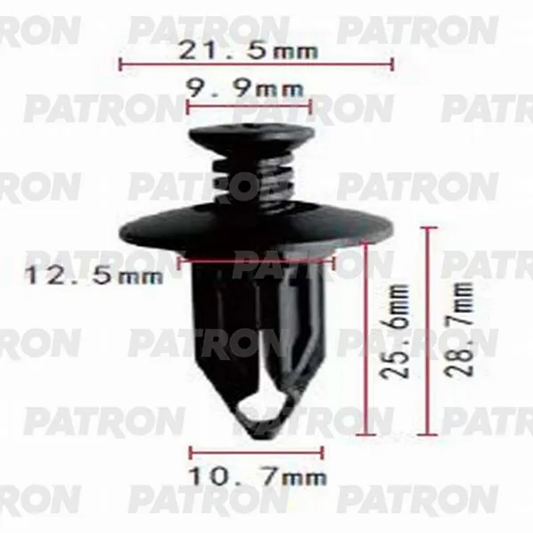Клипса пластмассовая Chrysler, GM применяемость: бампер PATRON P37-0759