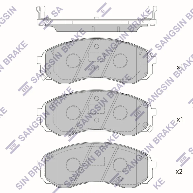 Колодки тормозные HYUNDAI GRAND STAREX 16- передние HI-Q SP1890
