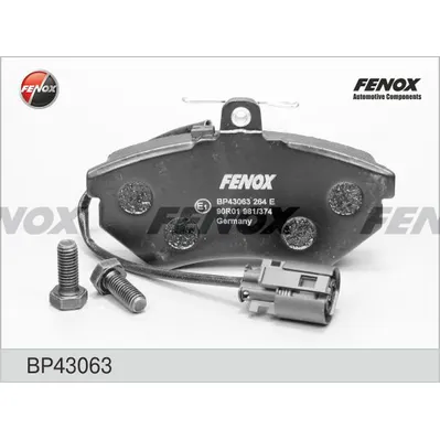 Колодки тормозные дисковые AUDI 80 91-94; VW GOLF III 91-99, VENTO 91-98 С ДА FENOX BP43063