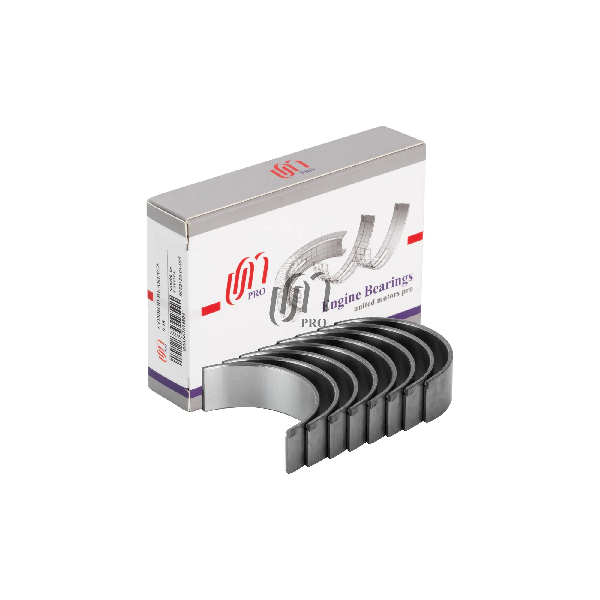 Вкладыши шатунные 0.25, комплект, TOYOTA 2ZZ-GE (13204-88601) UM UNITED MOTORS UMPRO BES012904025